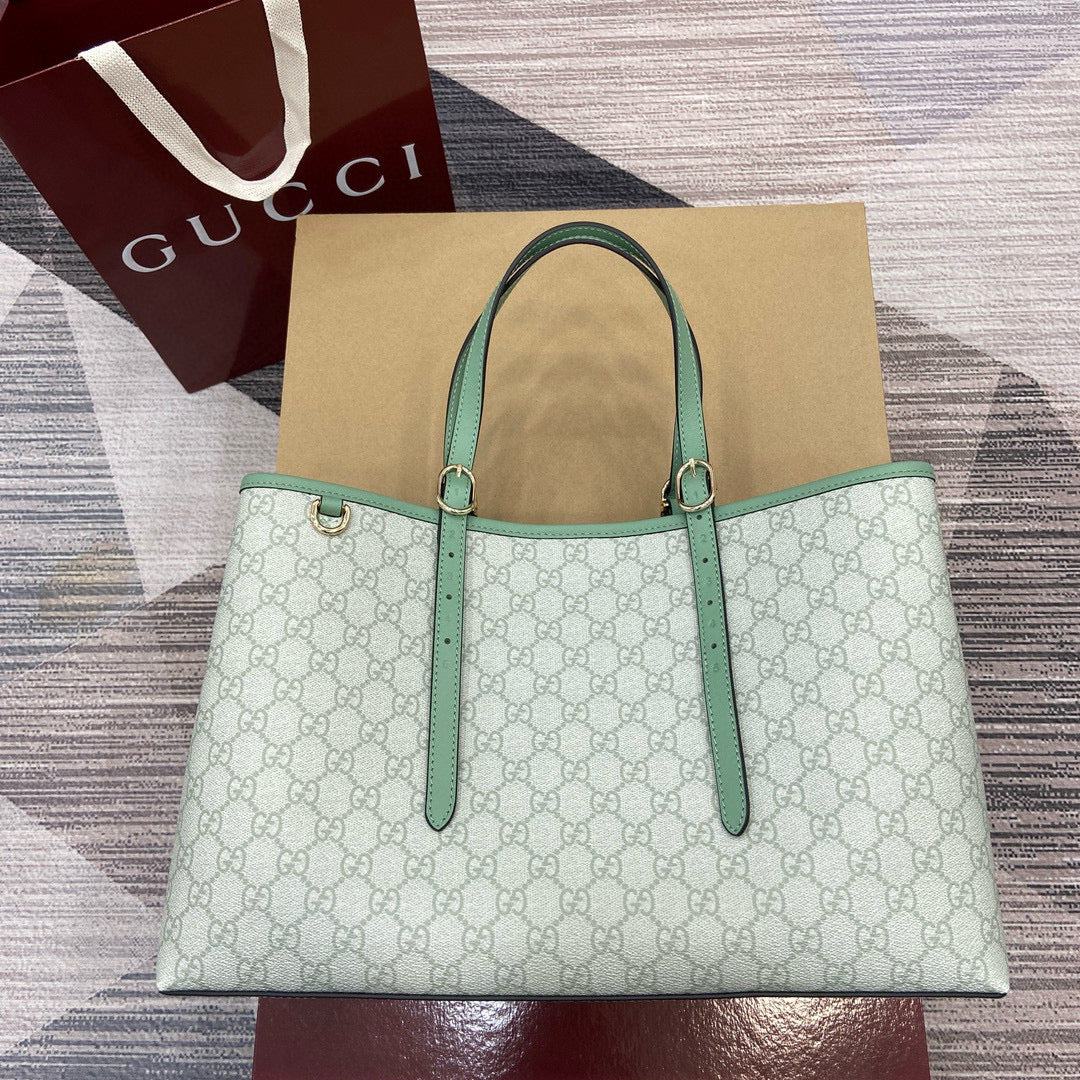 Bolso Tote Gucci GG Supreme en Lona y Piel (Colores Pastel)