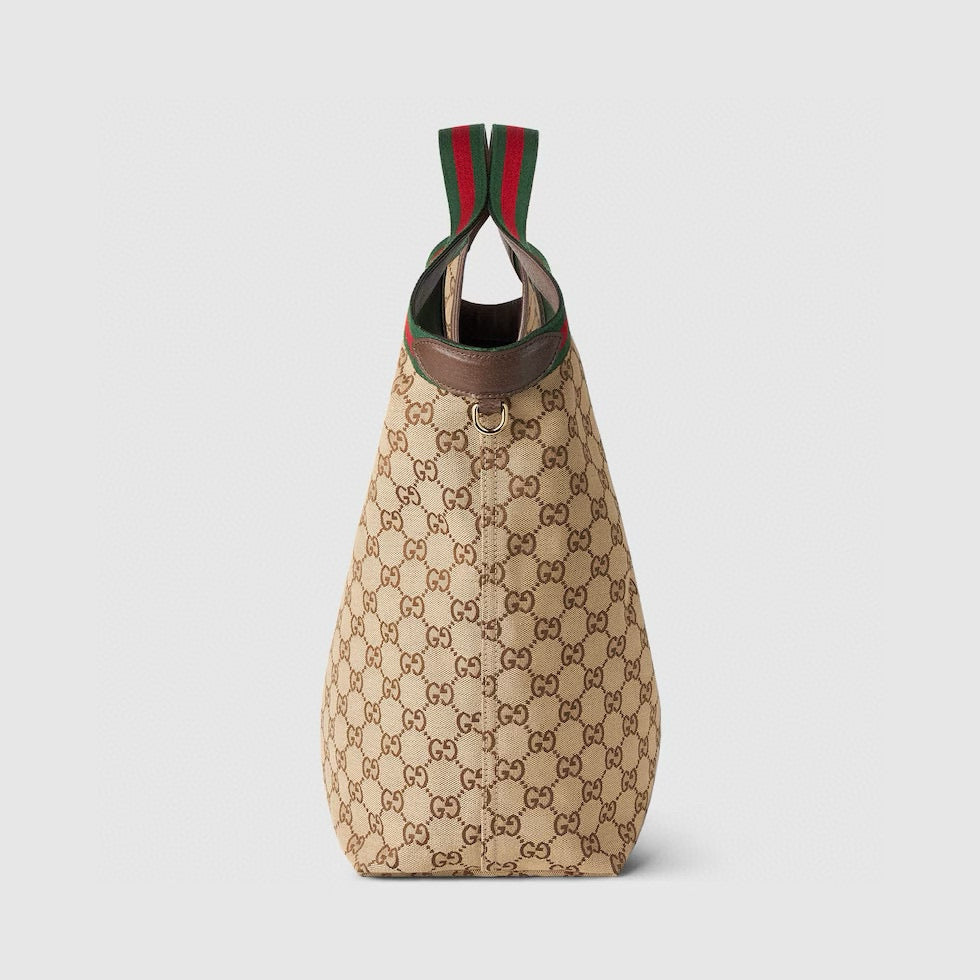 Bolso Tote Gucci Ophidia en Denim Jacquard GG con Raya Web