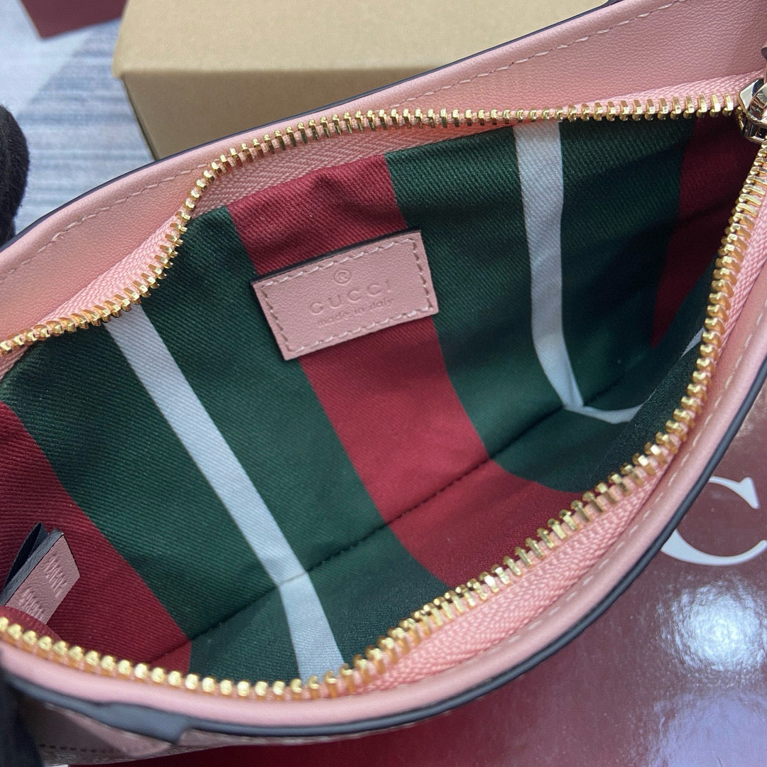 Mini Bolso Gucci Jackie 1961 GG Supreme con Ribete de Cuero