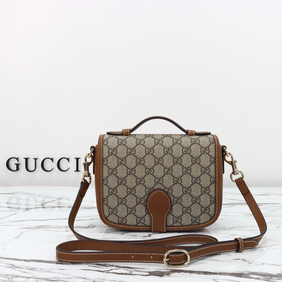 Bolso Tote Gucci Ophidia Grande en Denim Jacquard GG con Raya Web
