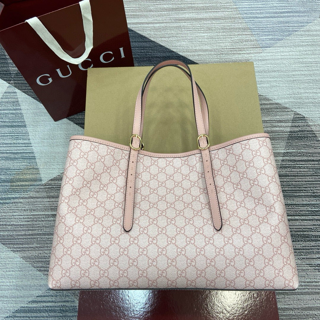 Bolso Tote Gucci GG Supreme en Lona y Piel (Colores Pastel)