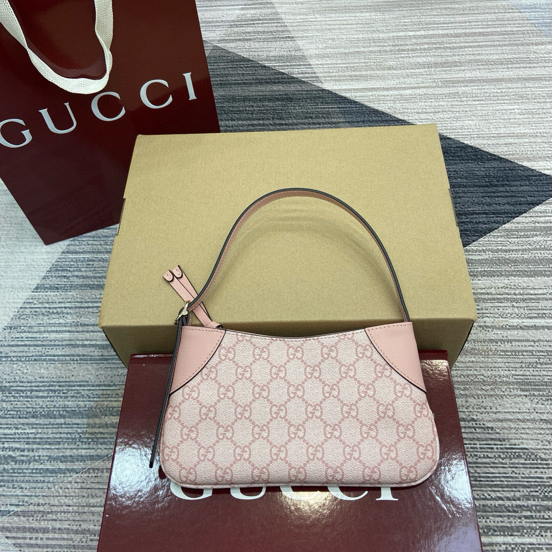 Mini Bolso Gucci Jackie 1961 GG Supreme con Ribete de Cuero