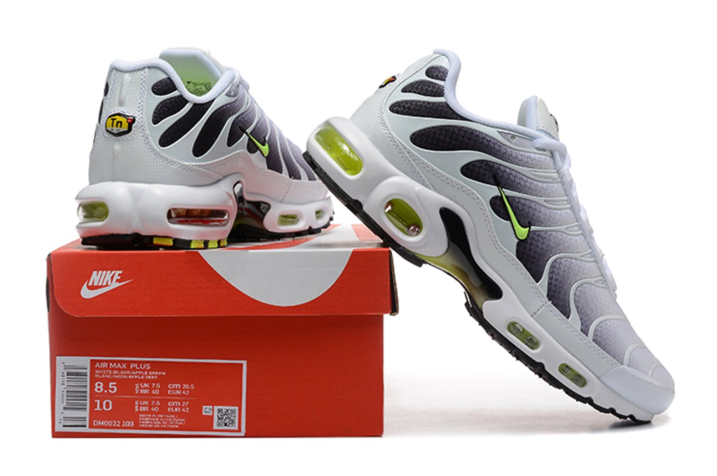Nike Air Max TN Plus "White / Green Strike Fade" (White/Green/Black)