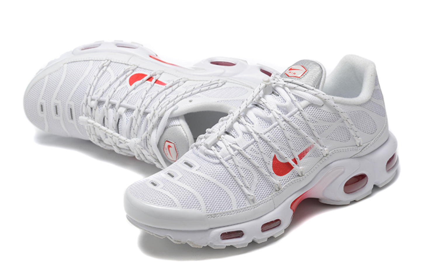Nike Air Max Plus Utility "White Red Orbit" / "Pure Platinum Crimson"