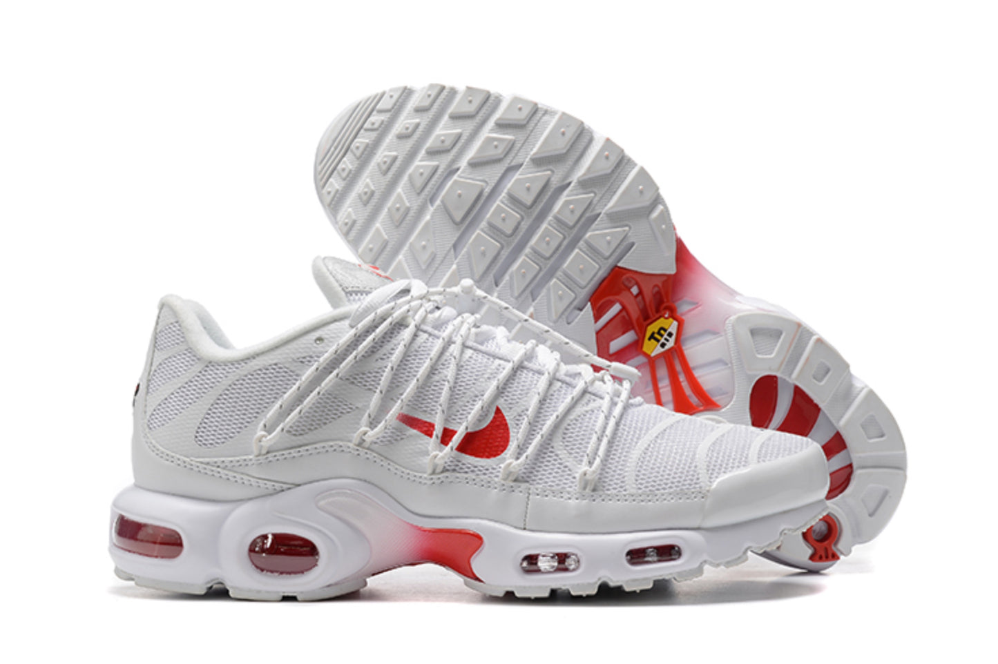 Nike Air Max Plus Utility "White Red Orbit" / "Pure Platinum Crimson"