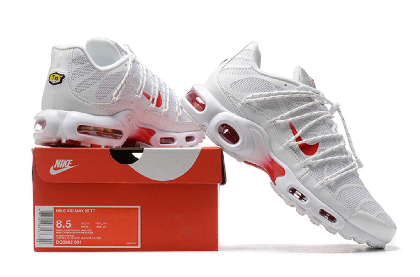Nike Air Max Plus Utility "White Red Orbit" / "Pure Platinum Crimson"