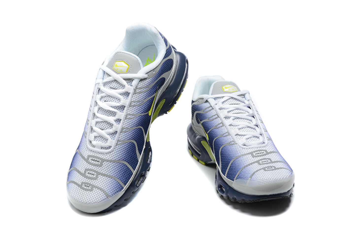 Nike Air Max Plus TN "Wolf Grey Navy Volt" / "Grey Blue Yellow"