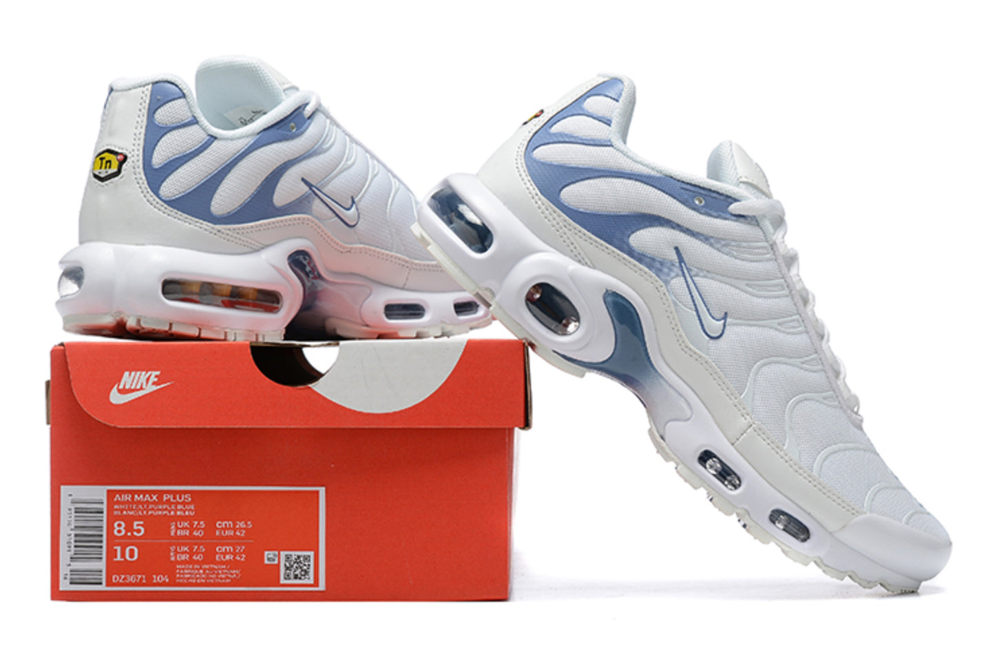 Nike Air Max Plus TN "White University Blue" / "Blue Fade"