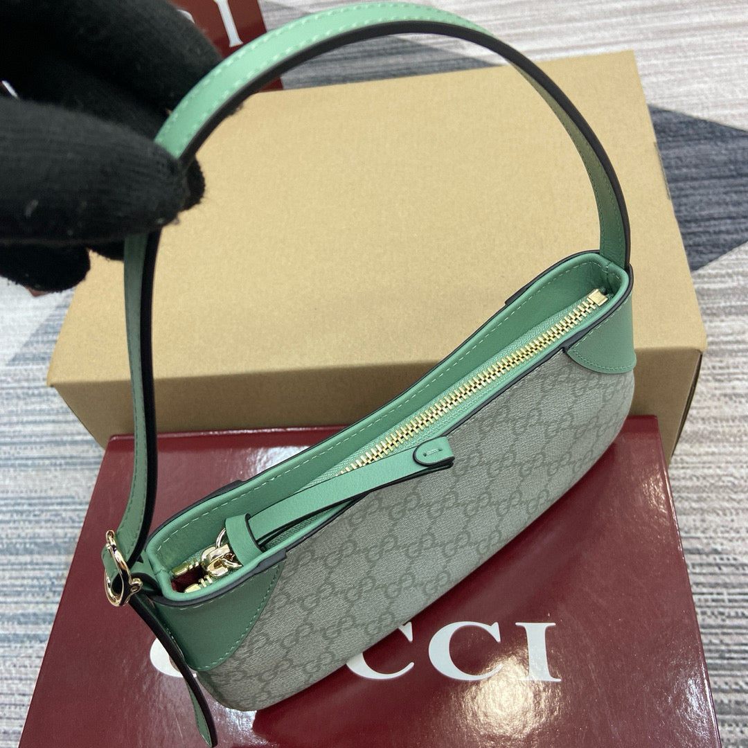 Mini Bolso Gucci Jackie 1961 GG Supreme con Ribete de Cuero