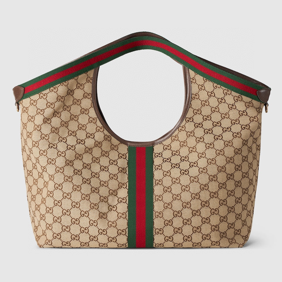 Bolso Tote Gucci Ophidia en Denim Jacquard GG con Raya Web