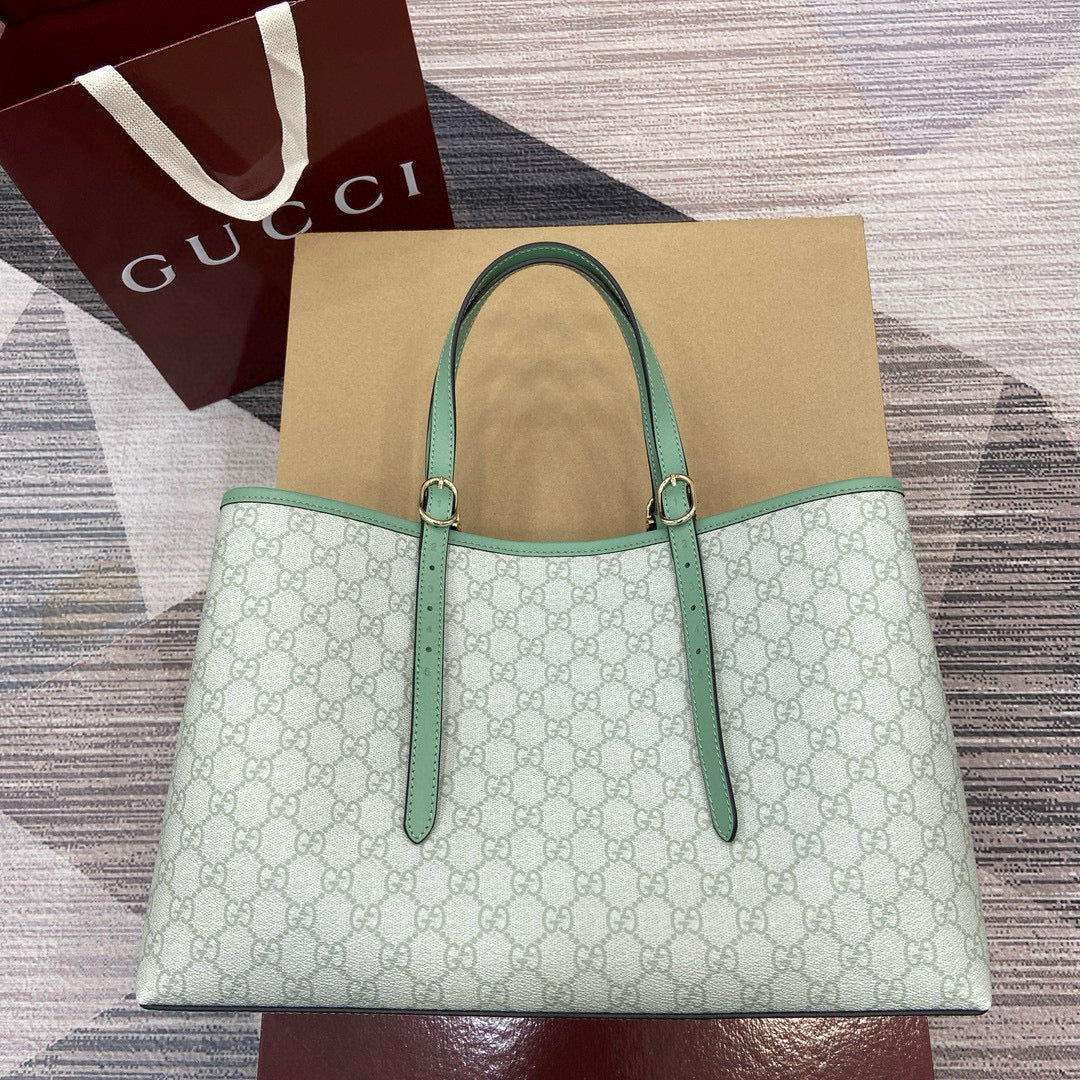 Bolso Tote Gucci GG Supreme en Lona y Piel (Colores Pastel)