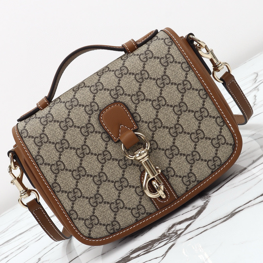 Bolso Tote Gucci Ophidia Grande en Denim Jacquard GG con Raya Web