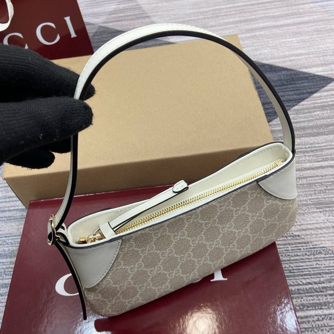 Mini Bolso Gucci Jackie 1961 GG Supreme con Ribete de Cuero