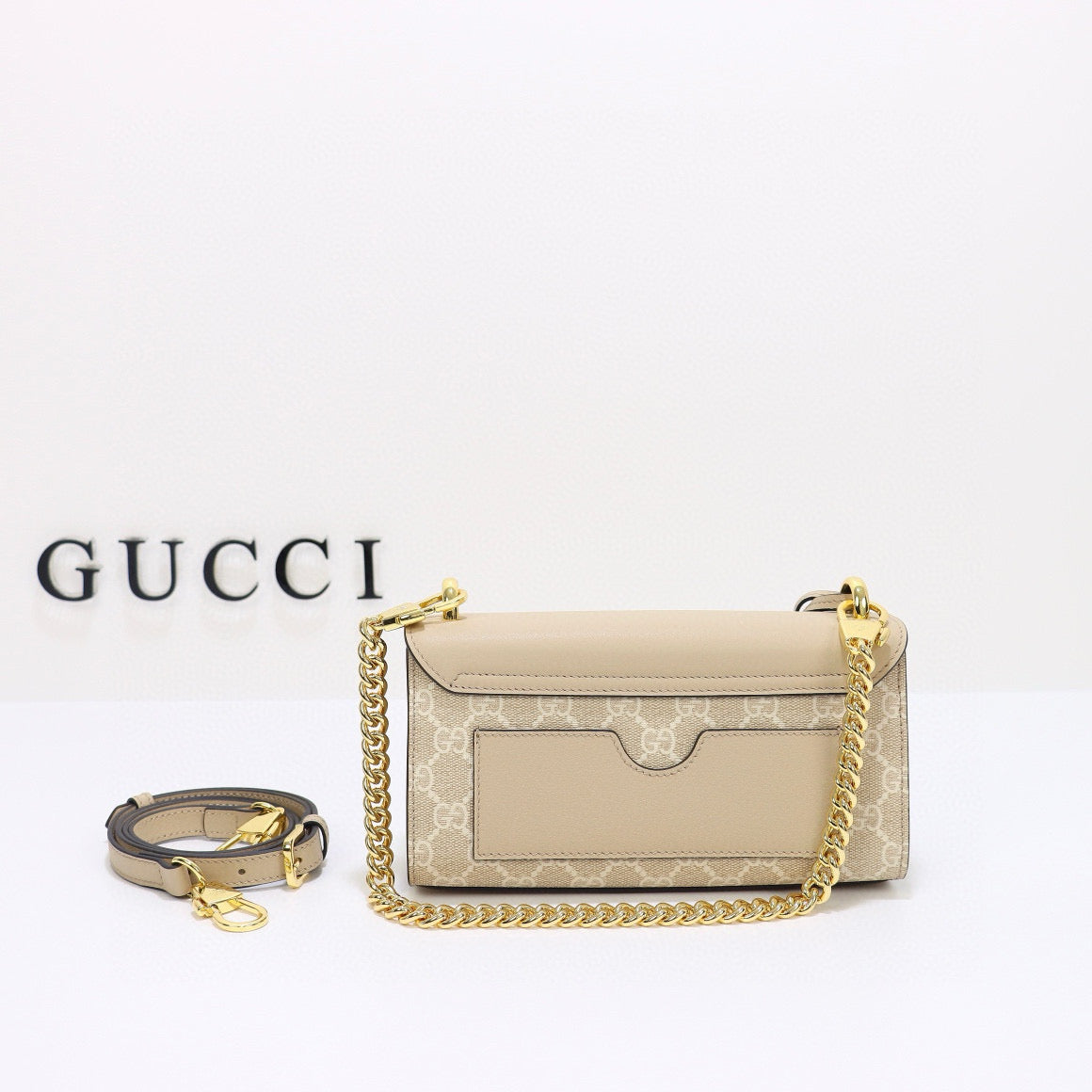 Mini Bolso Gucci Padlock de Cadena con Lona GG Supreme