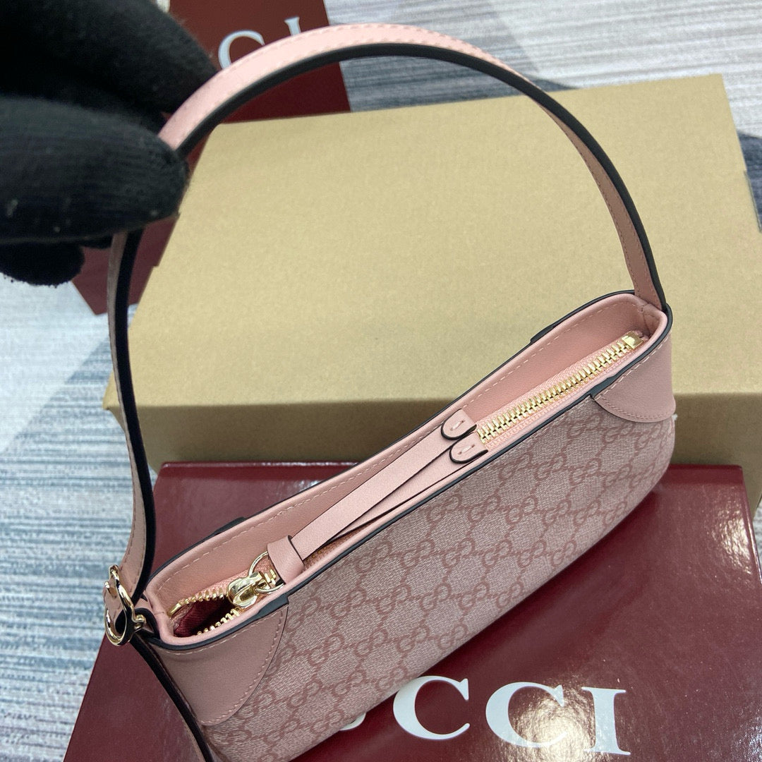 Mini Bolso Gucci Jackie 1961 GG Supreme con Ribete de Cuero
