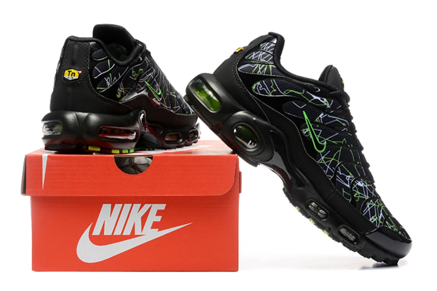 Nike Air Max TN Plus "Spider / Grid" (Black/Volt Green)