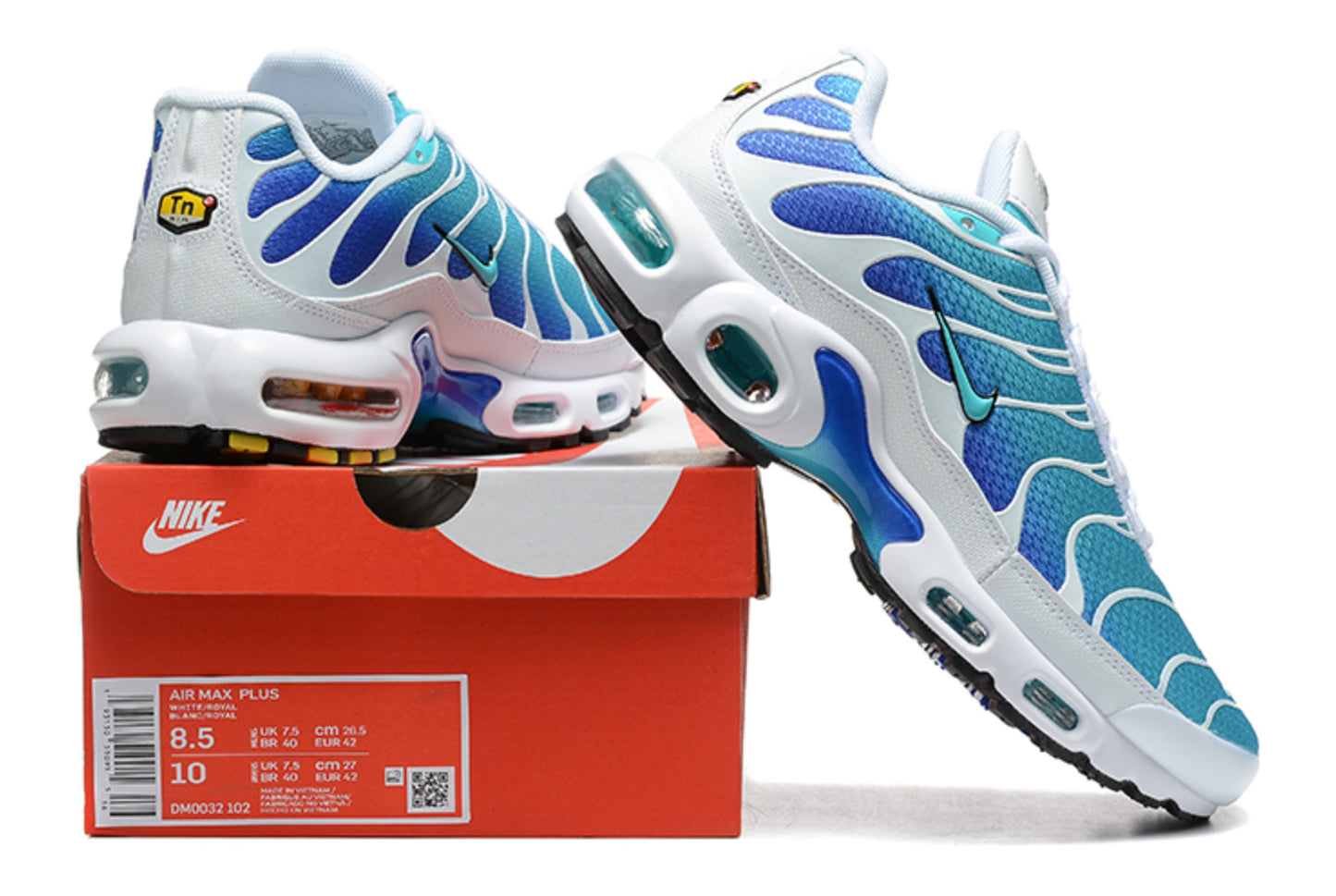 Nike Air Max TN Plus "Aqua Blue Fade" (White/Aqua/Deep Blue)