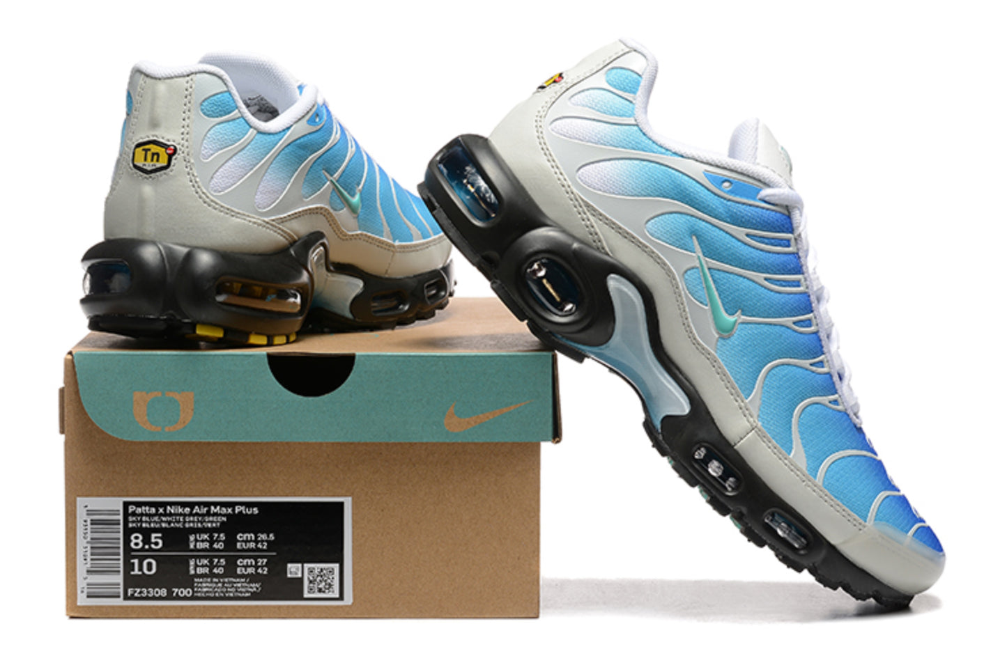 Patta x Nike Air Max TN Plus "Sky Blue" (Sky Blue / White / Grey-Green)