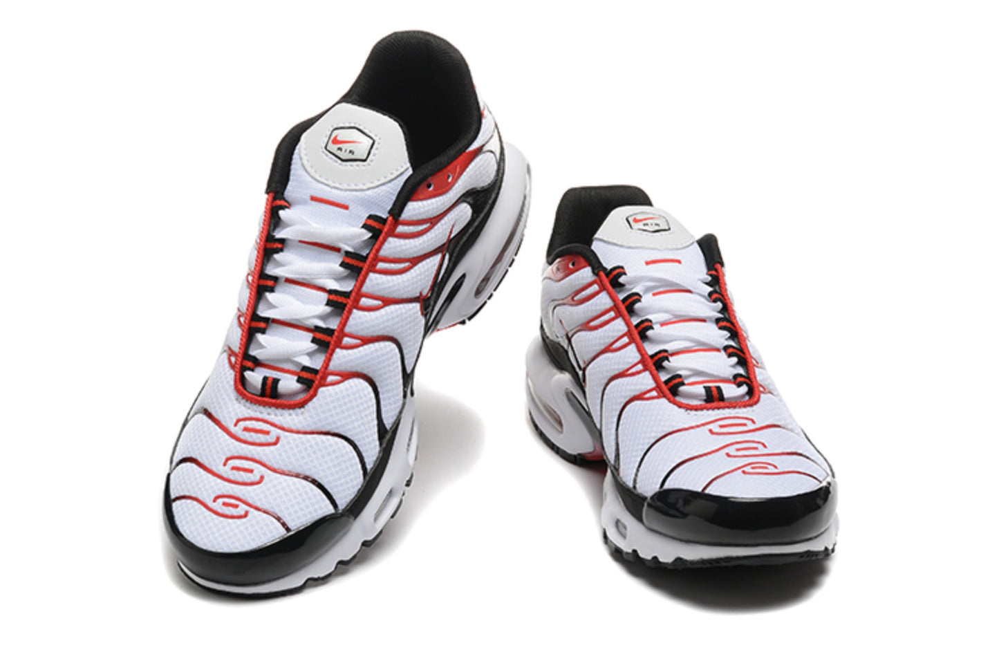 Nike Air Max Plus TN "White University Red Black" / "Triple Black Red Fade"
