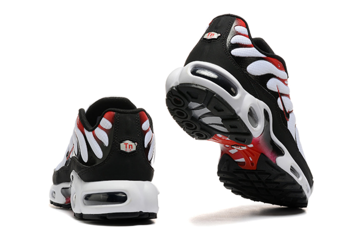 Nike Air Max Plus TN "White University Red Black" / "Triple Black Red Fade"
