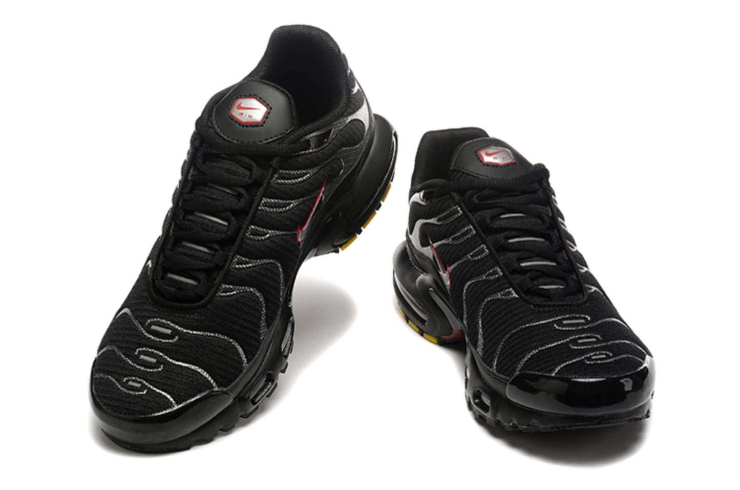 Nike Air Max Plus TN "Black Metallic Silver Red" / "Grid Silver Swoosh"