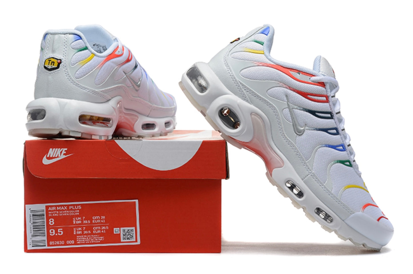 Nike Air Max Plus TN "White Rainbow" / "Multi-Color Stitch"