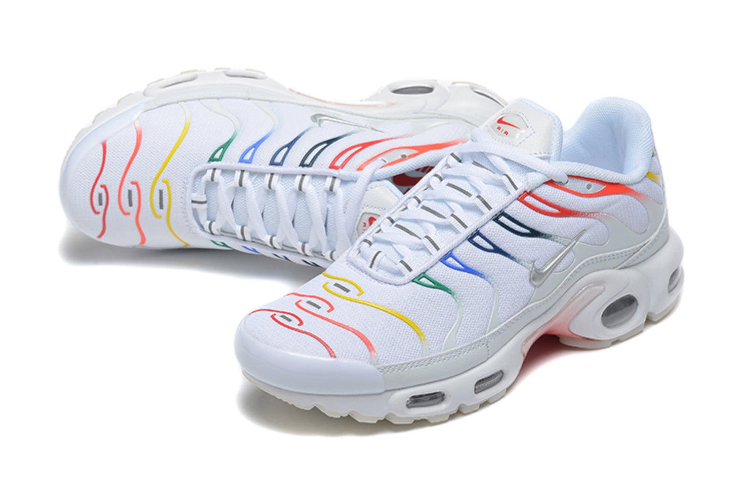 Nike Air Max Plus TN "White Rainbow" / "Multi-Color Stitch"