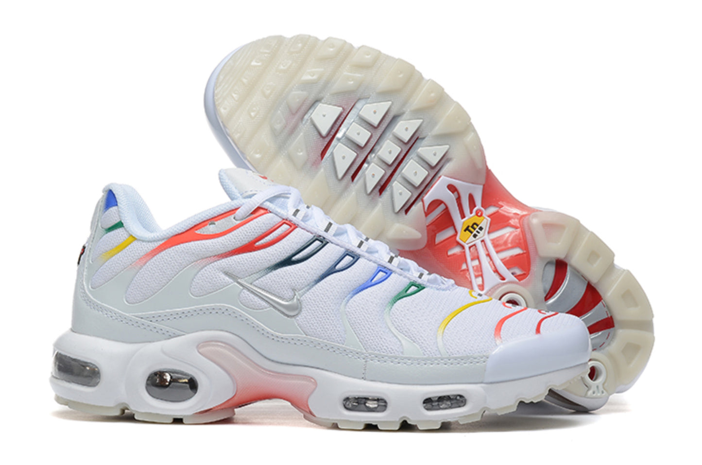 Nike Air Max Plus TN "White Rainbow" / "Multi-Color Stitch"
