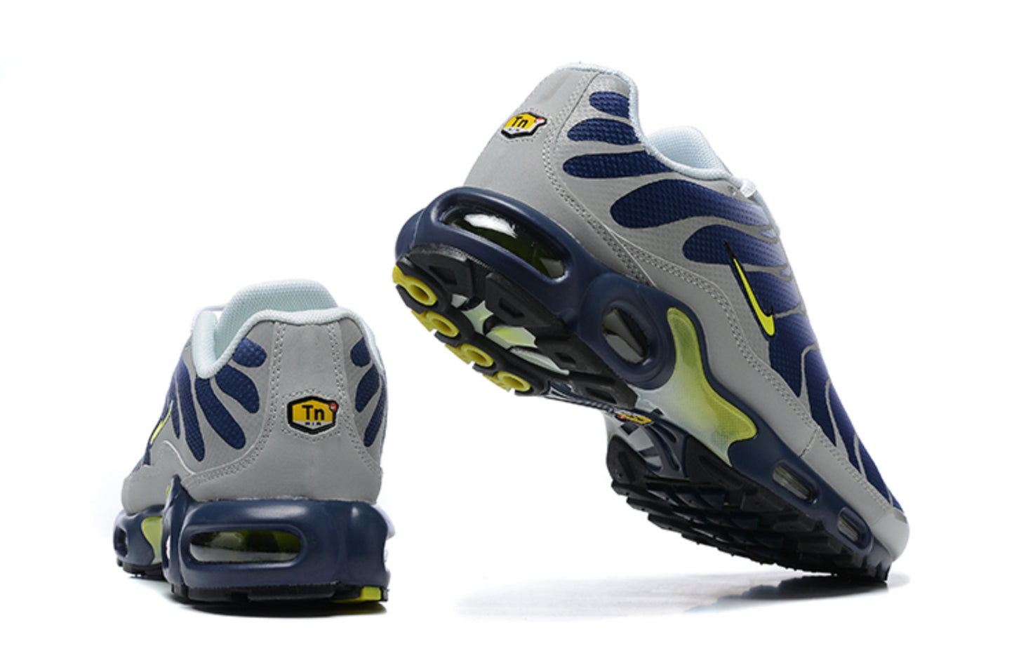 Nike Air Max Plus TN "Wolf Grey Navy Volt" / "Grey Blue Yellow"