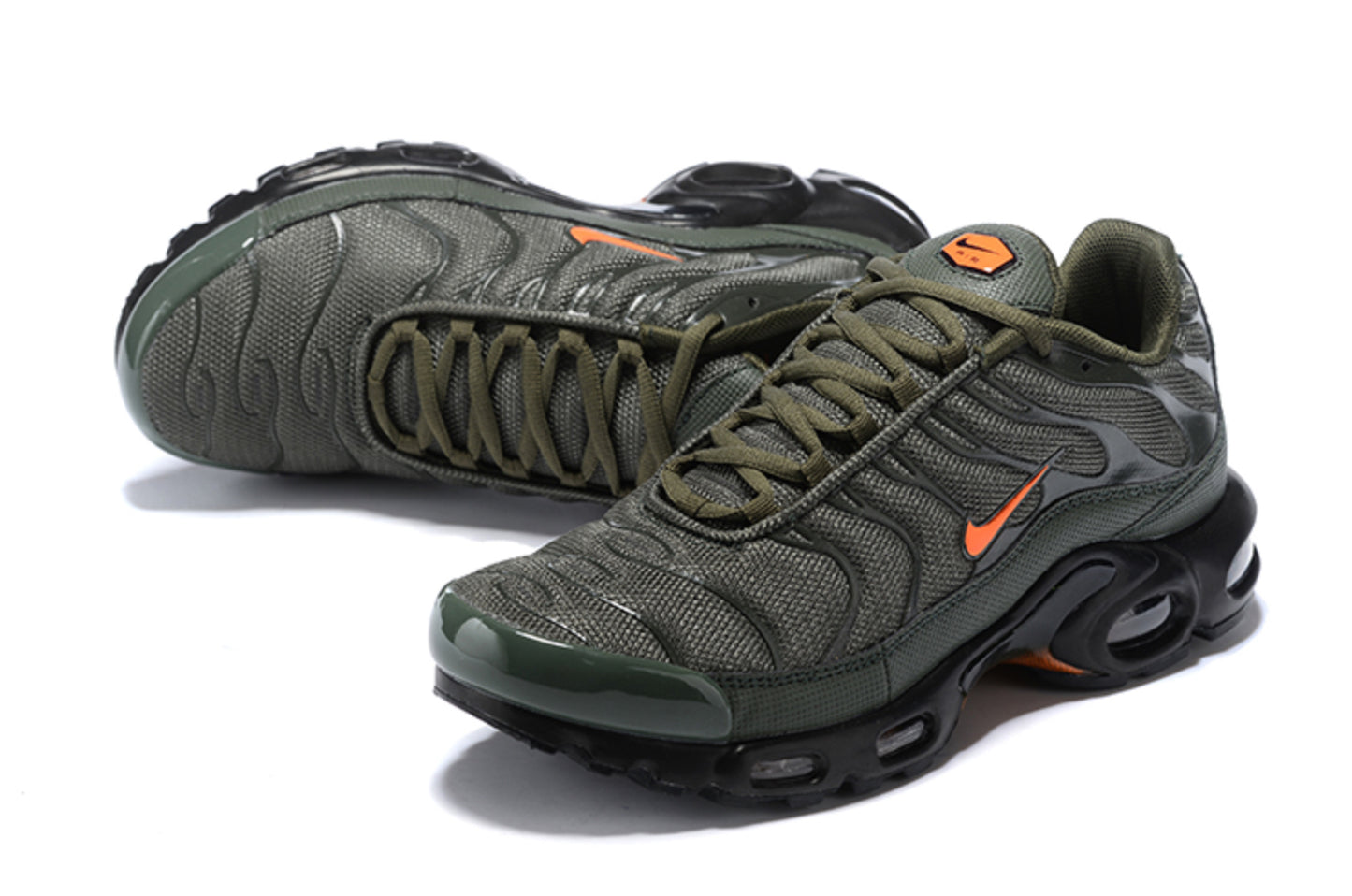 Nike Air Max Plus TN “Army Green Orange Swoosh”