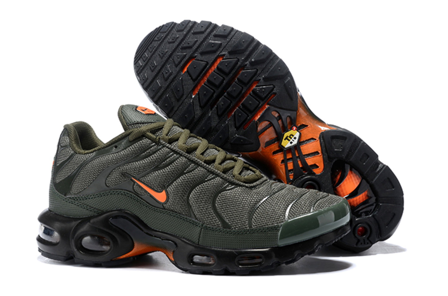 Nike Air Max Plus TN “Army Green Orange Swoosh”