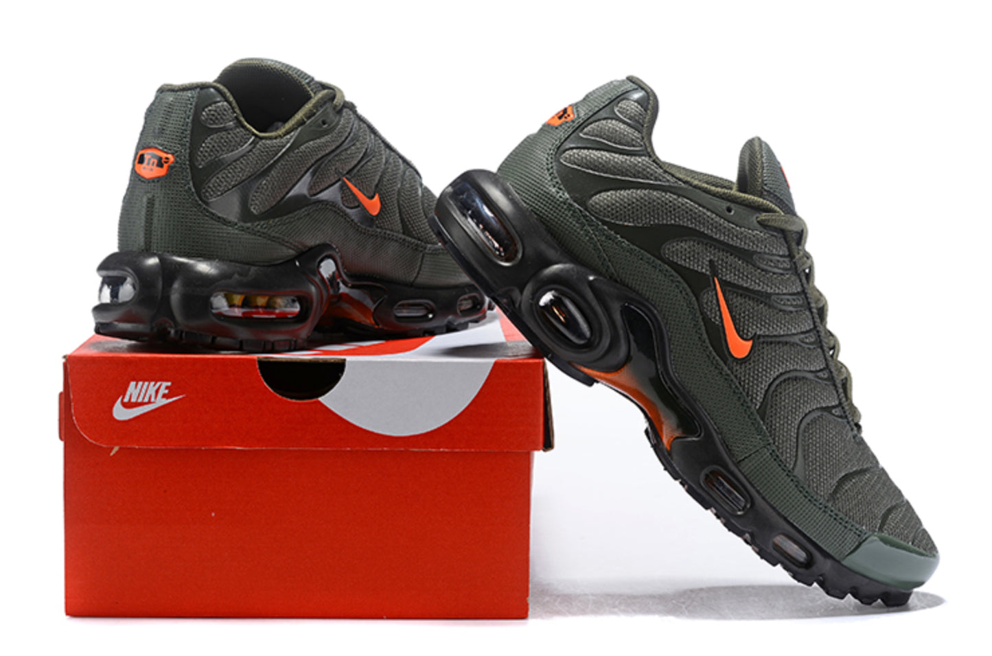 Nike Air Max Plus TN “Army Green Orange Swoosh”