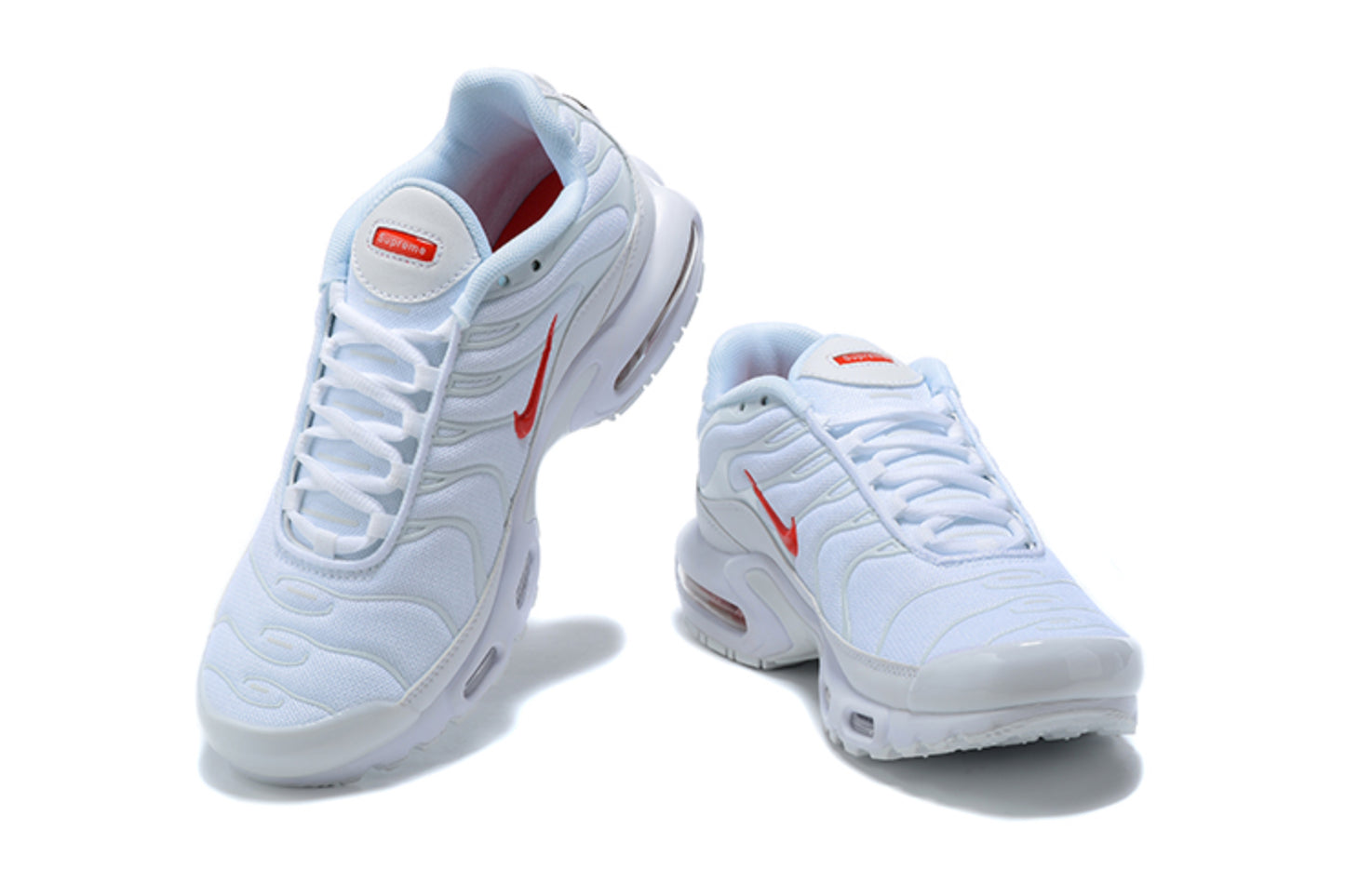 Nike Air Max Plus TN 'White & Red Swoosh'