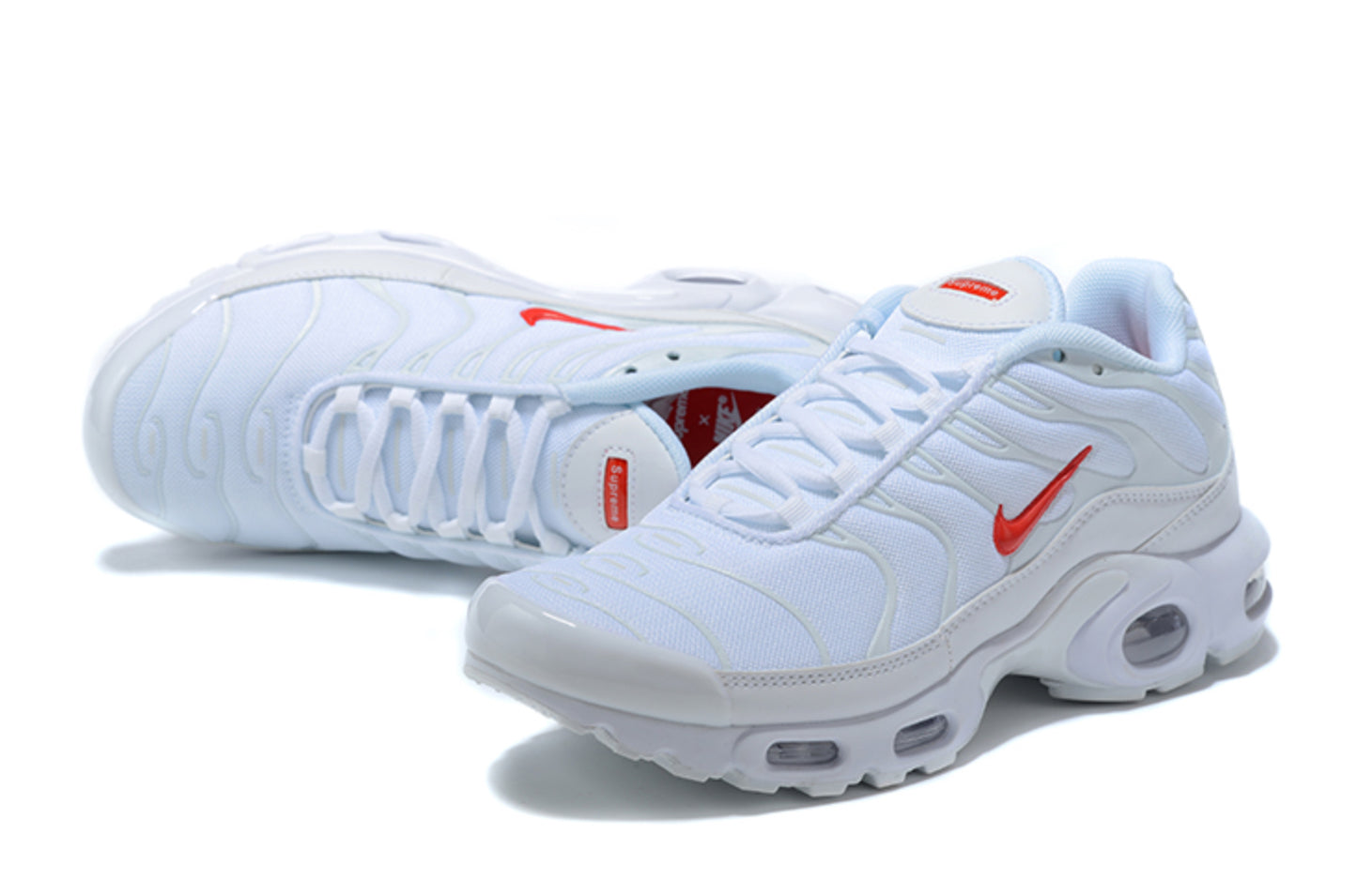 Nike Air Max Plus TN 'White & Red Swoosh'
