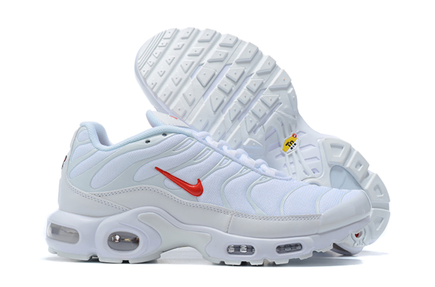 Nike Air Max Plus TN 'White & Red Swoosh'