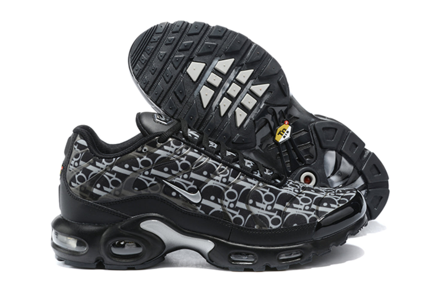 Nike Air Max Plus TN 'Dior Oblique Custom' (Negro y Blanco)