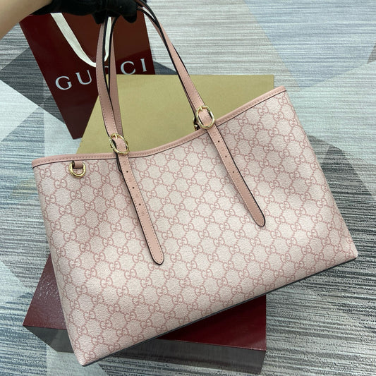 Bolso Tote Gucci GG Supreme en Lona y Piel (Colores Pastel)