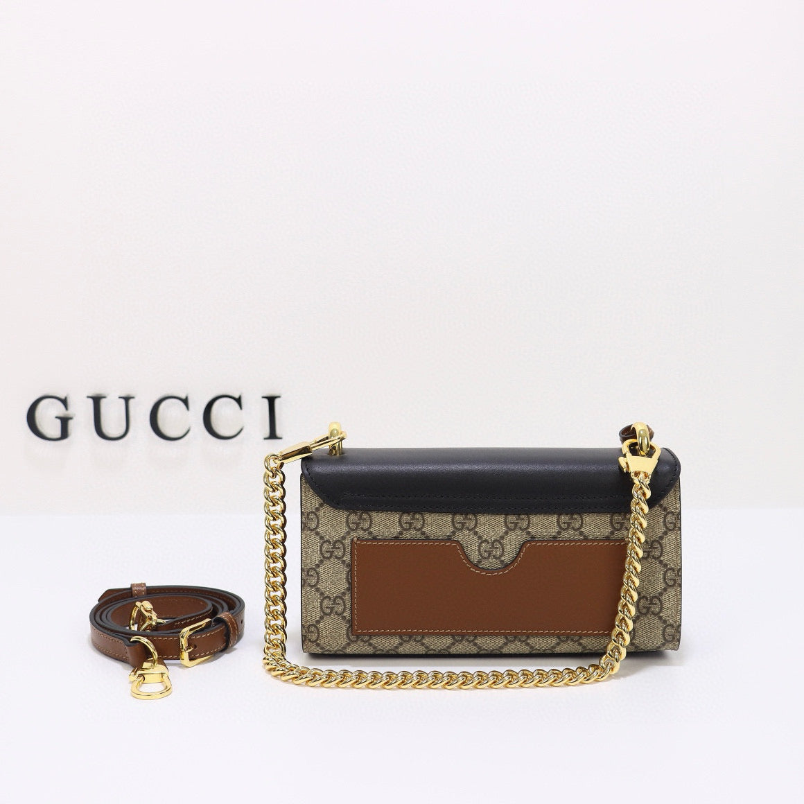 Mini Bolso Gucci Padlock de Cadena con Lona GG Supreme