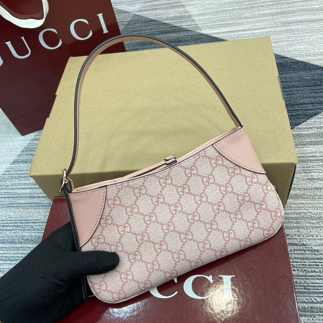Mini Bolso Gucci Jackie 1961 GG Supreme con Ribete de Cuero